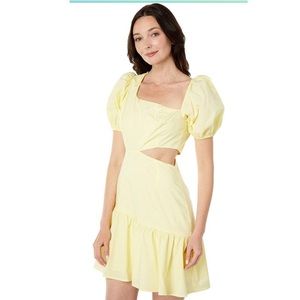 ASTR Mayfair Yellow Lemonade Cut Out Dress